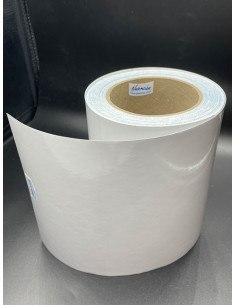 Frise adhésive blanche piscine 14 cm sur 25m