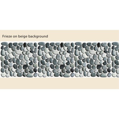 Frise Galet blanc Autocollante