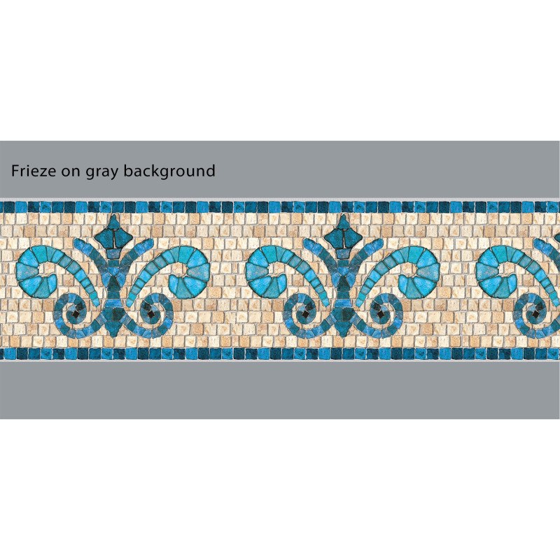 Adhesive Pool Border Stone Blue