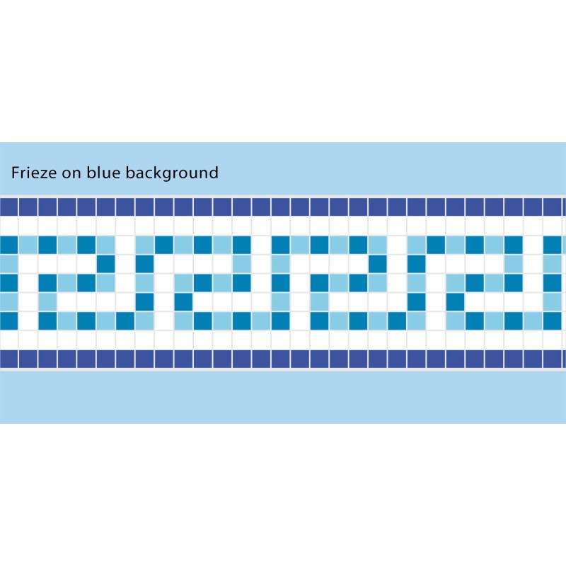Adhesive Pool Border Blue Odyssey