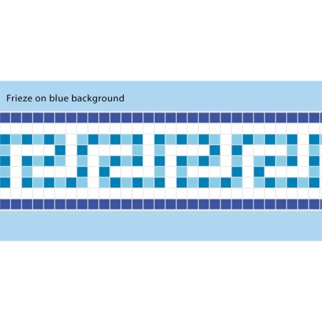 Adhesive Pool Border Blue Odyssey
