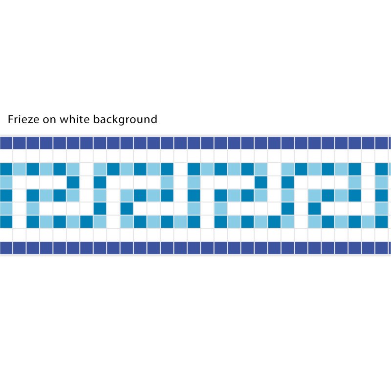 Adhesive Pool Border Blue Odyssey