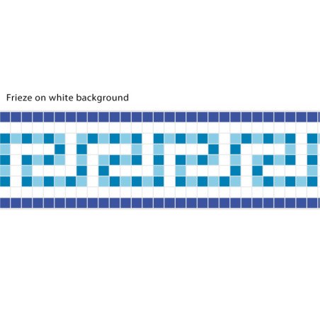 Adhesive Pool Border Blue Odyssey