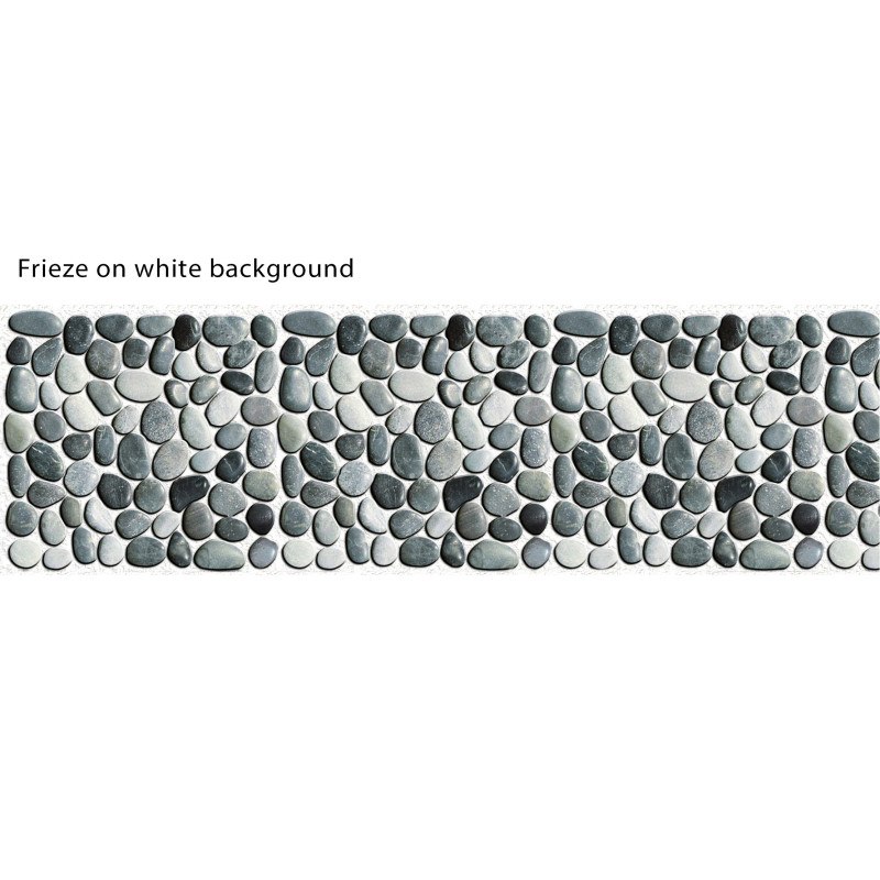 Frise Galet blanc Autocollante