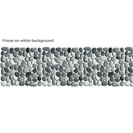 Frise Galet blanc Autocollante