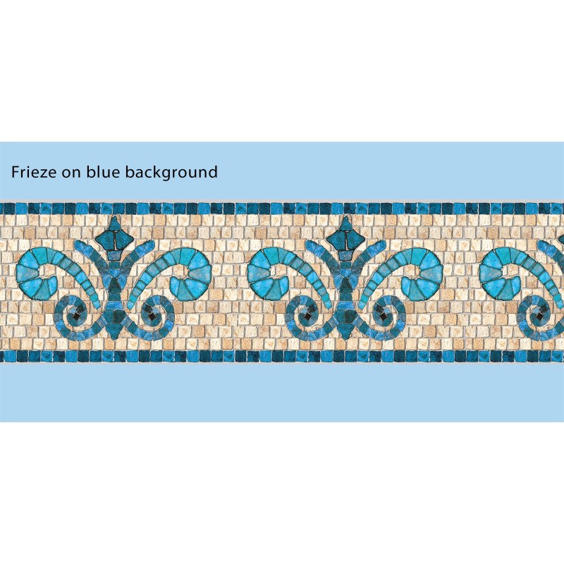 Adhesive Pool Border Stone Blue