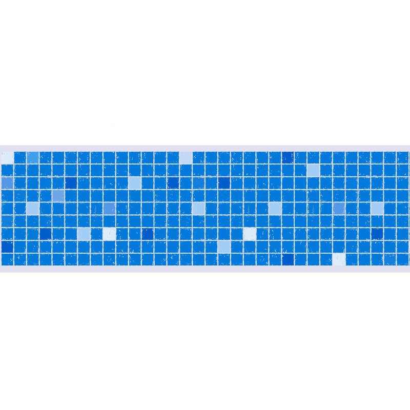 Adhesive Pool Border Blue Mosaïque