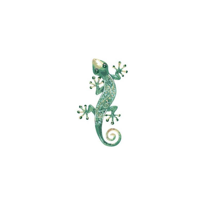 Salamandra verde - Decoración para piscina