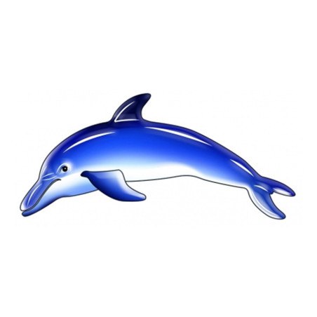 Décoration autocollante Dauphin Bleu 130 x 60cm fond de piscine