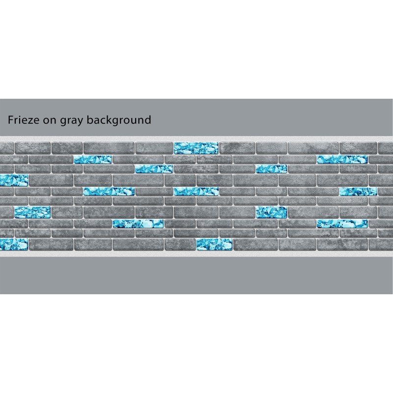 Frise autocollante Greyline blue piscine 14 ou 24 cm sur 5m