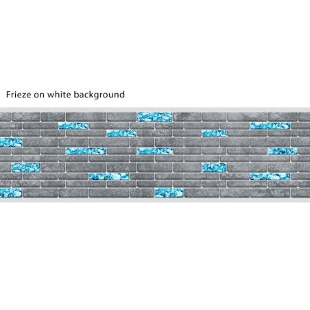 Adhesive Pool Border blue greyline - swimming pool frieze