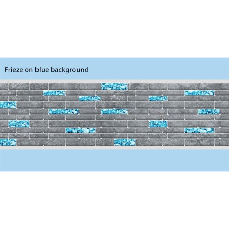 Adhesive Pool Border blue greyline - swimming pool frieze