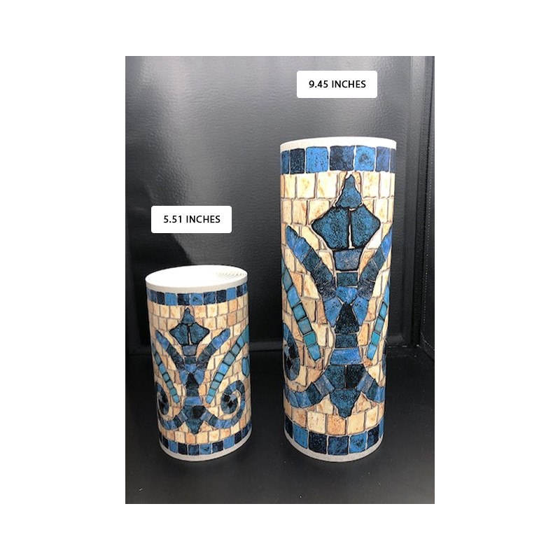 Frise autocollante frise en pierre bleu piscine ligne d'eau